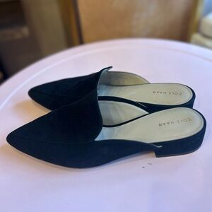 Cole Haan Black Suede Pointed Toe Piper Mule Size 9 B